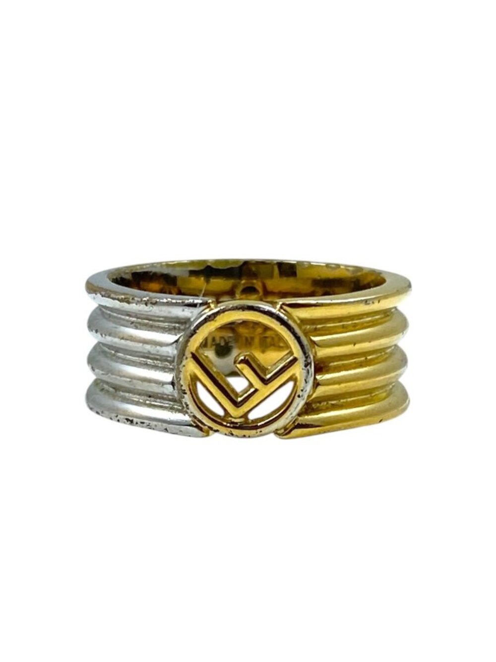 Fendi Ring F is Fendi Metal Gold Silver